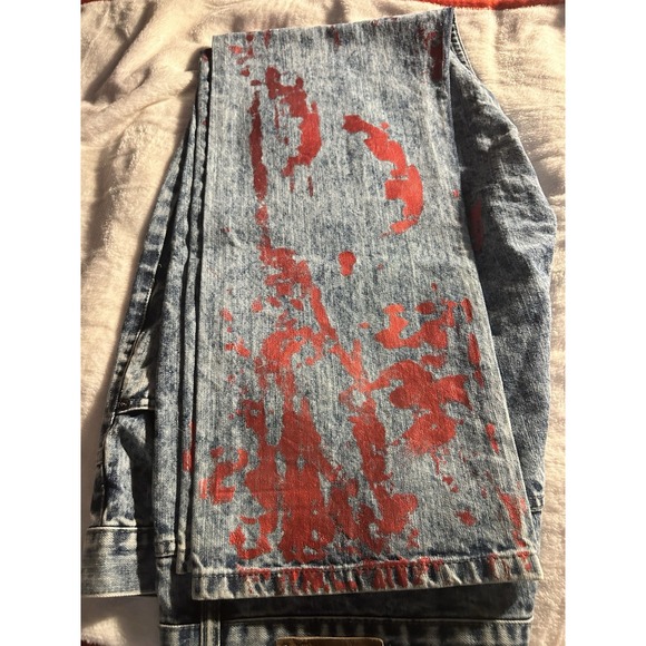 Red Paint Splatter Evolution In Design Size 46 Distressed‎ - Picture 2 of 8